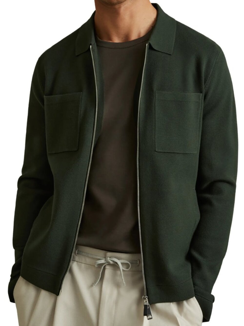 Reiss Men’s Rivers Zip-Up Cardigan